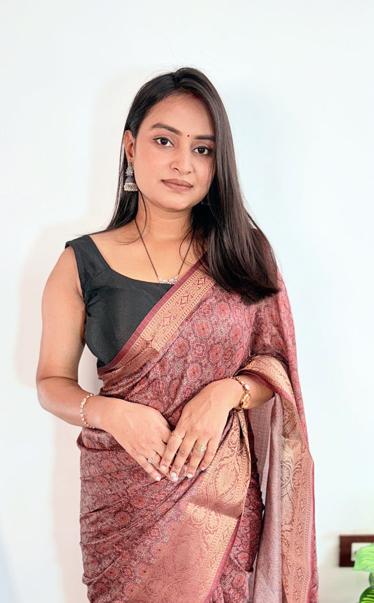 Beautiful Heavy Quality Dola Silk Designer Saree for Elegant Occasions