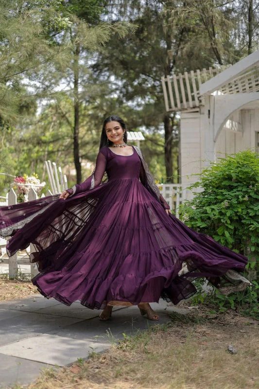 Georgette Party Wear Ready Made Anarakali Suit