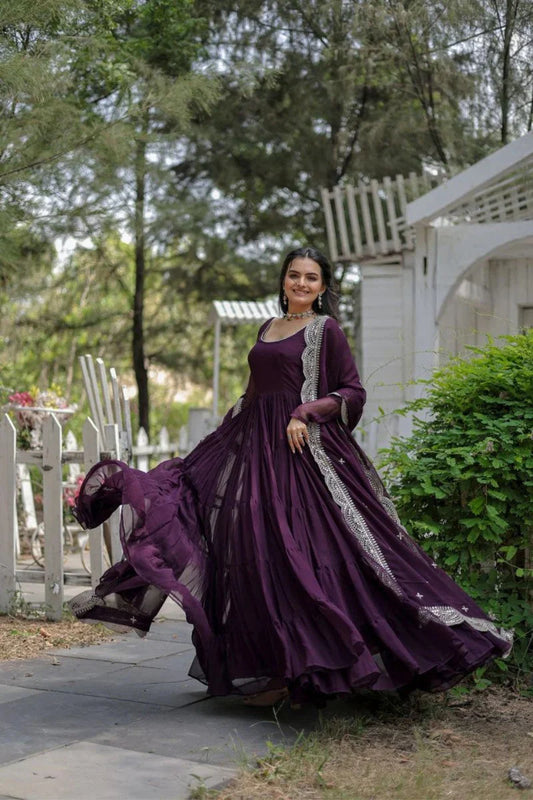 Georgette Party Wear Ready Made Anarakali Suit
