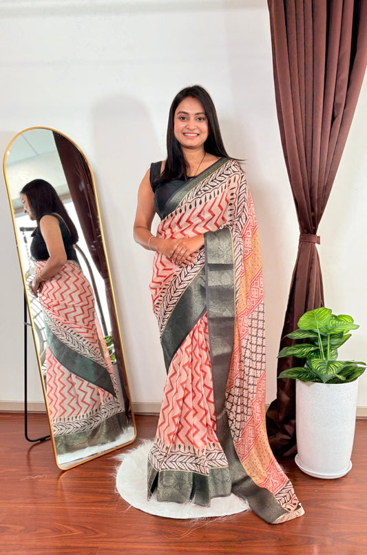 Lehariya Pattern Heavy Quality Dola Silk Designer Saree